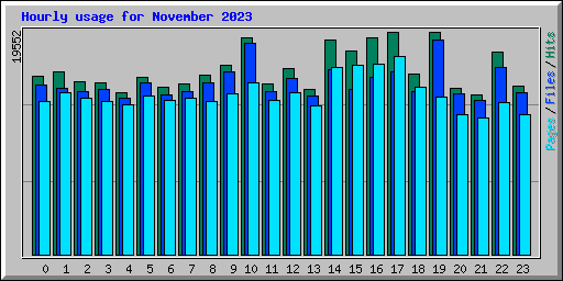 Hourly usage for November 2023