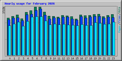 Hourly usage for February 2026
