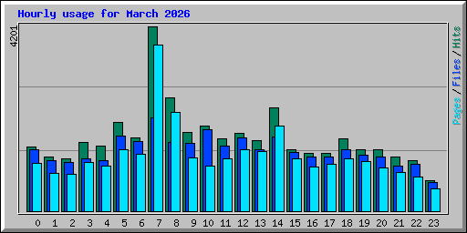 Hourly usage for March 2026