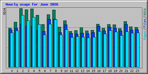 Hourly usage for June 2026