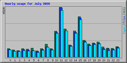 Hourly usage for July 2026